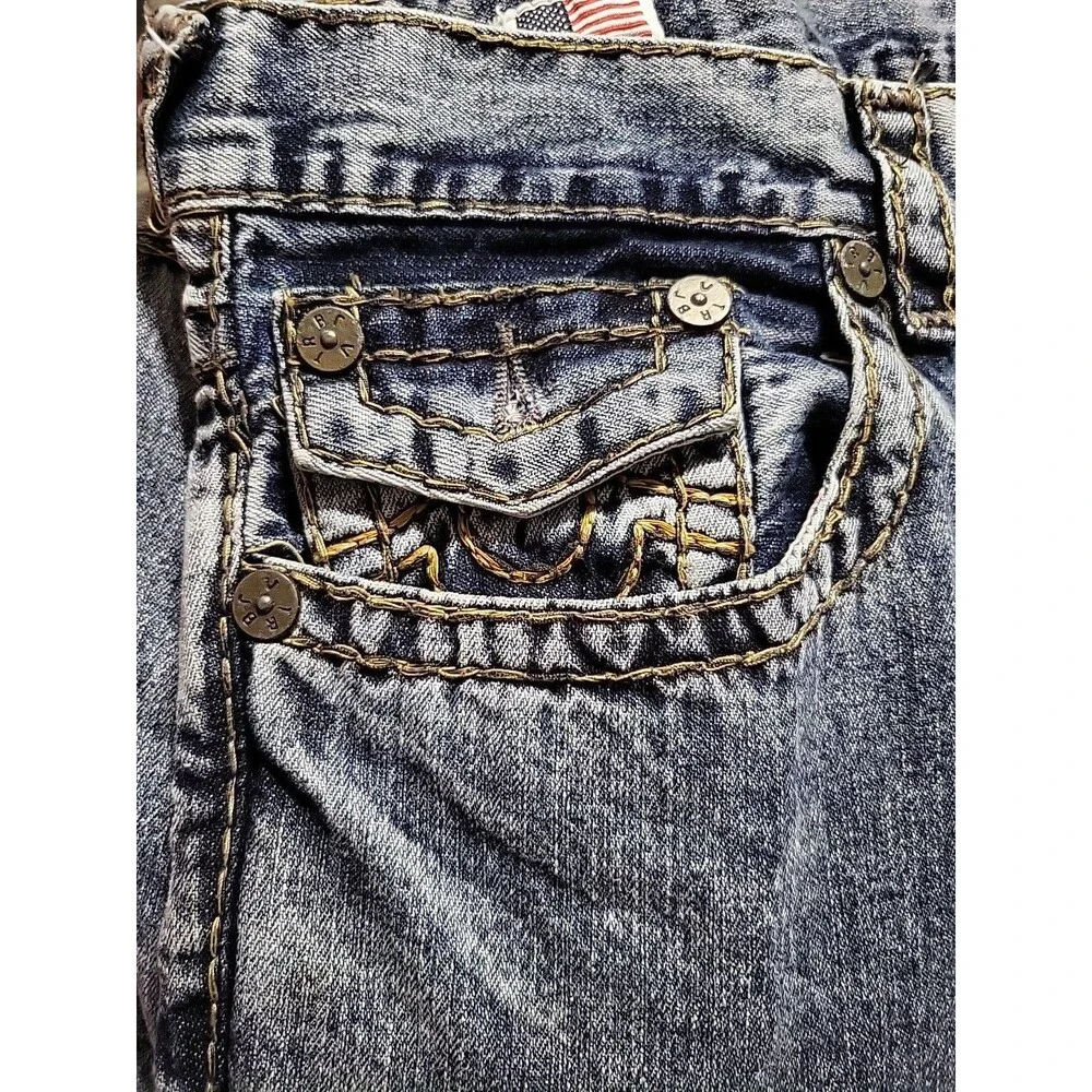 True Religion Geno Ricky Super T Straight Jeans Size 42x30 Blue